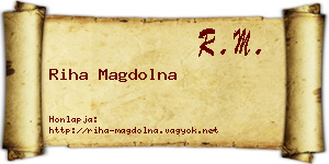 Riha Magdolna névjegykártya