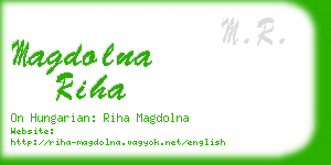 magdolna riha business card